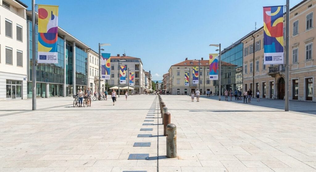 Nova Gorica and Gorizia border square